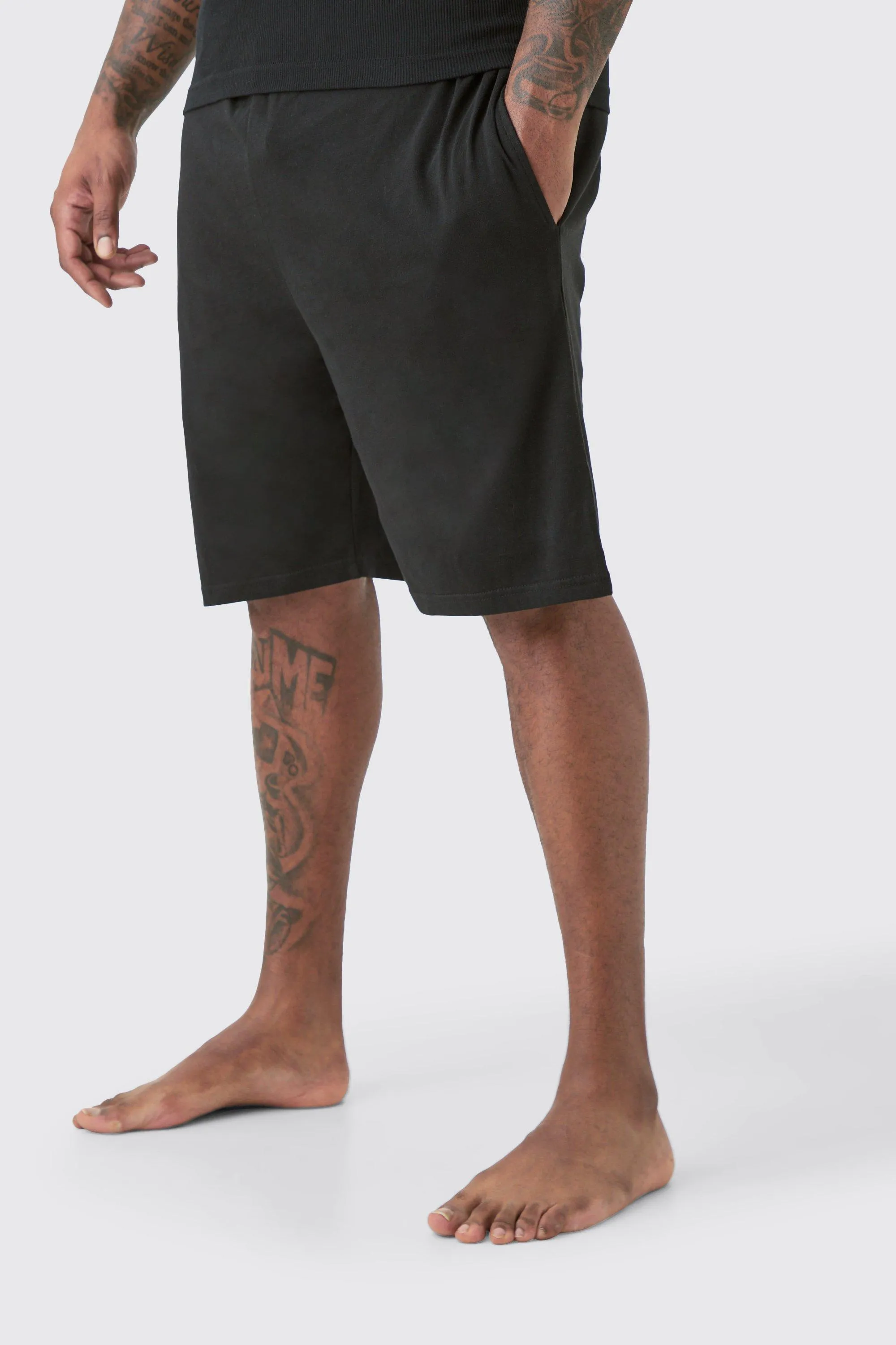 Plus Man Loungewear Shorts In Black