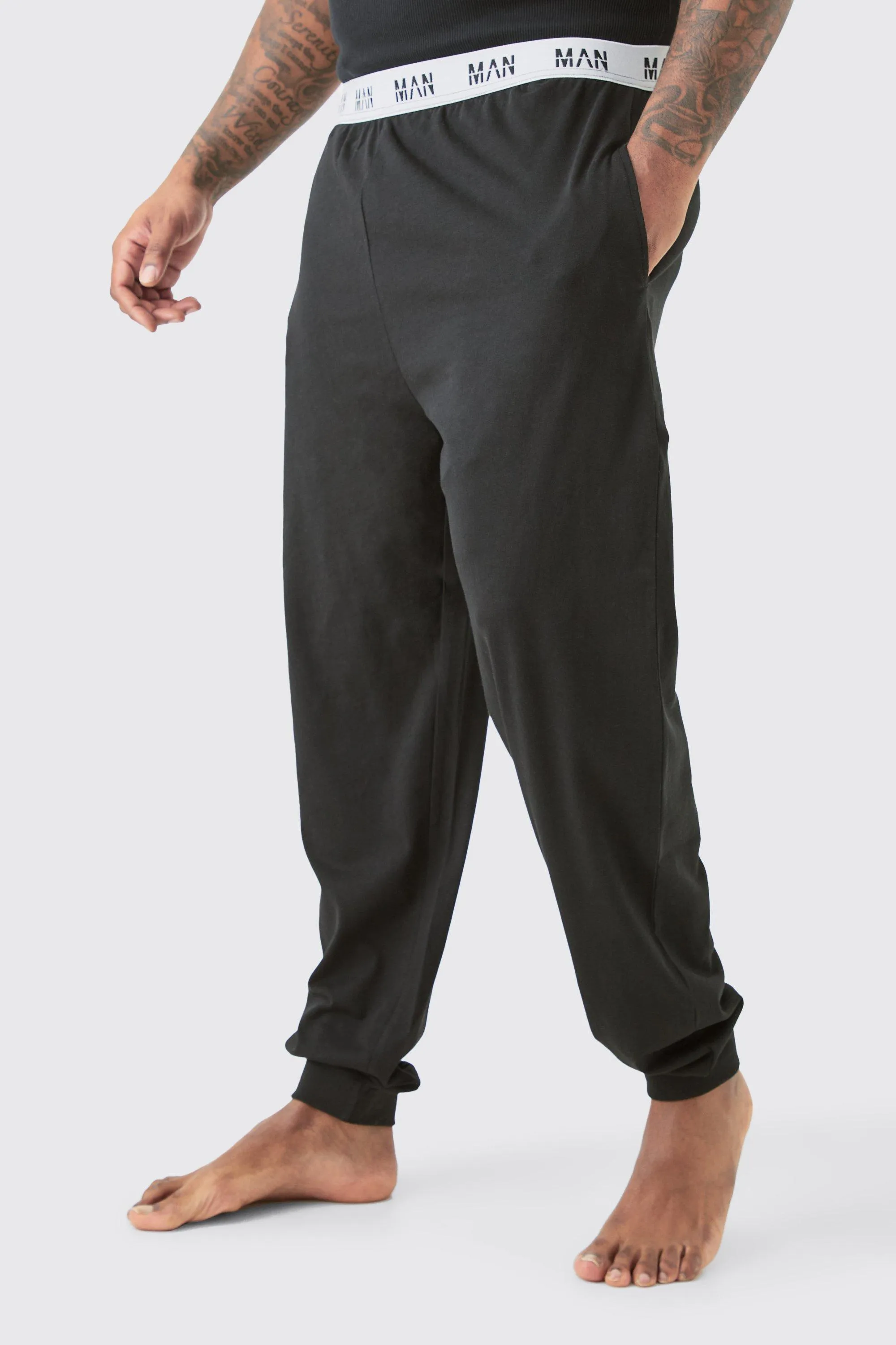 Plus Man Loungewear Sweatpants In Black