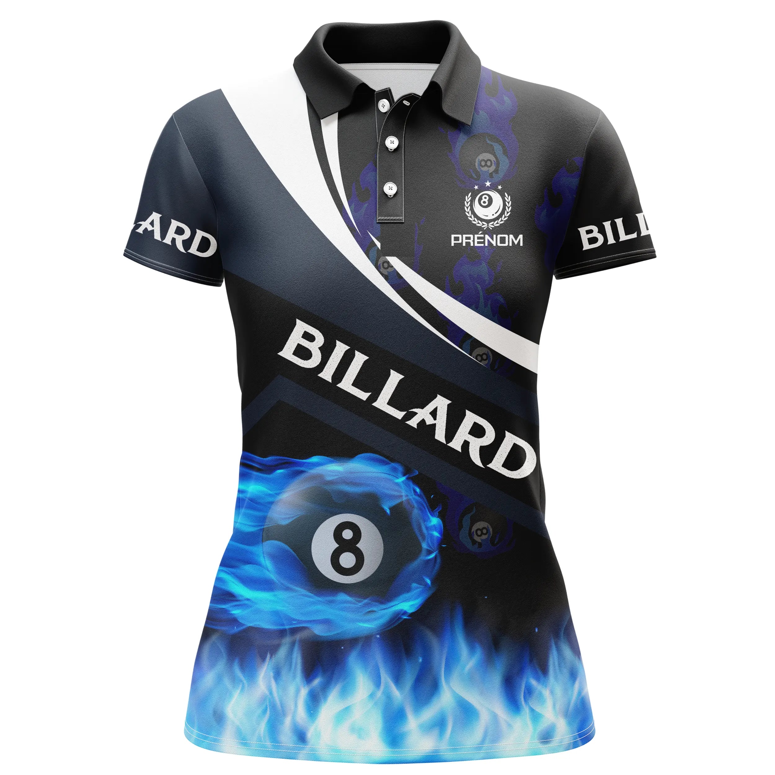 Polo De Billard Professionnel Avec Prénom Personnalisé - CT27062324