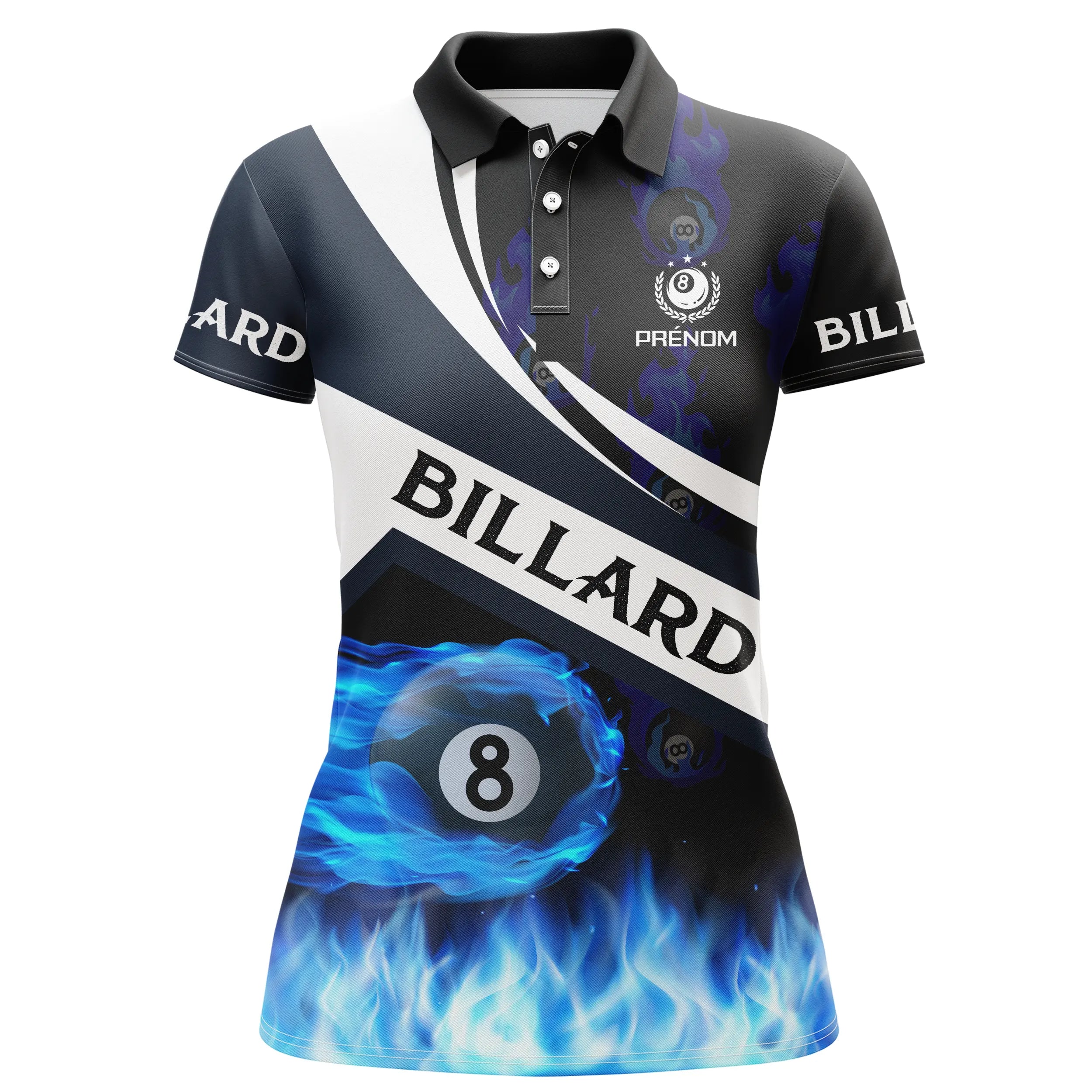 Polo De Billard Professionnel Avec Prénom Personnalisé - CT27062324