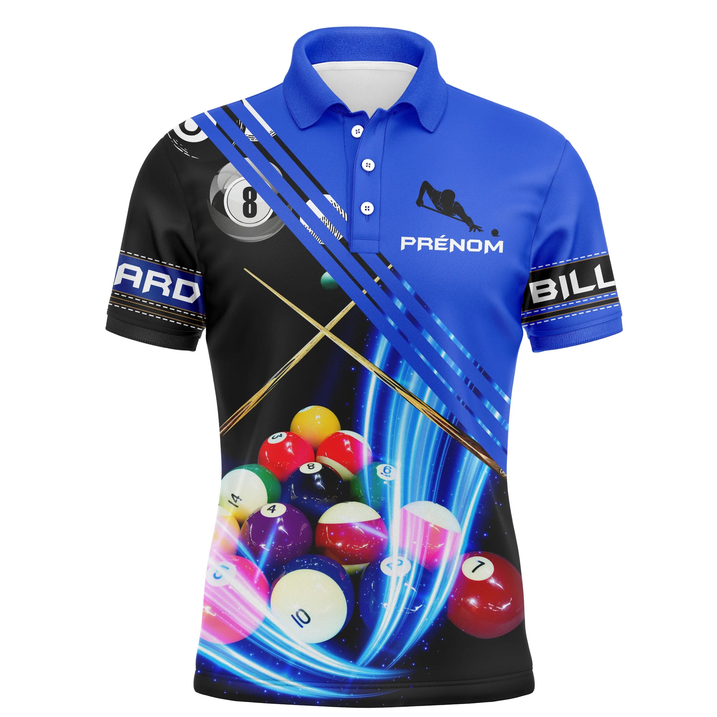 Polo De Billard Professionnel Personnalisé, Queue De Billard, Idée Cadeau Fan Billard - CT28062337