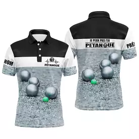 Polo Personnalisé Pétanque, Cadeau Humour Bouliste, Je Peux Pas J'ai Pétanque - CT12122223