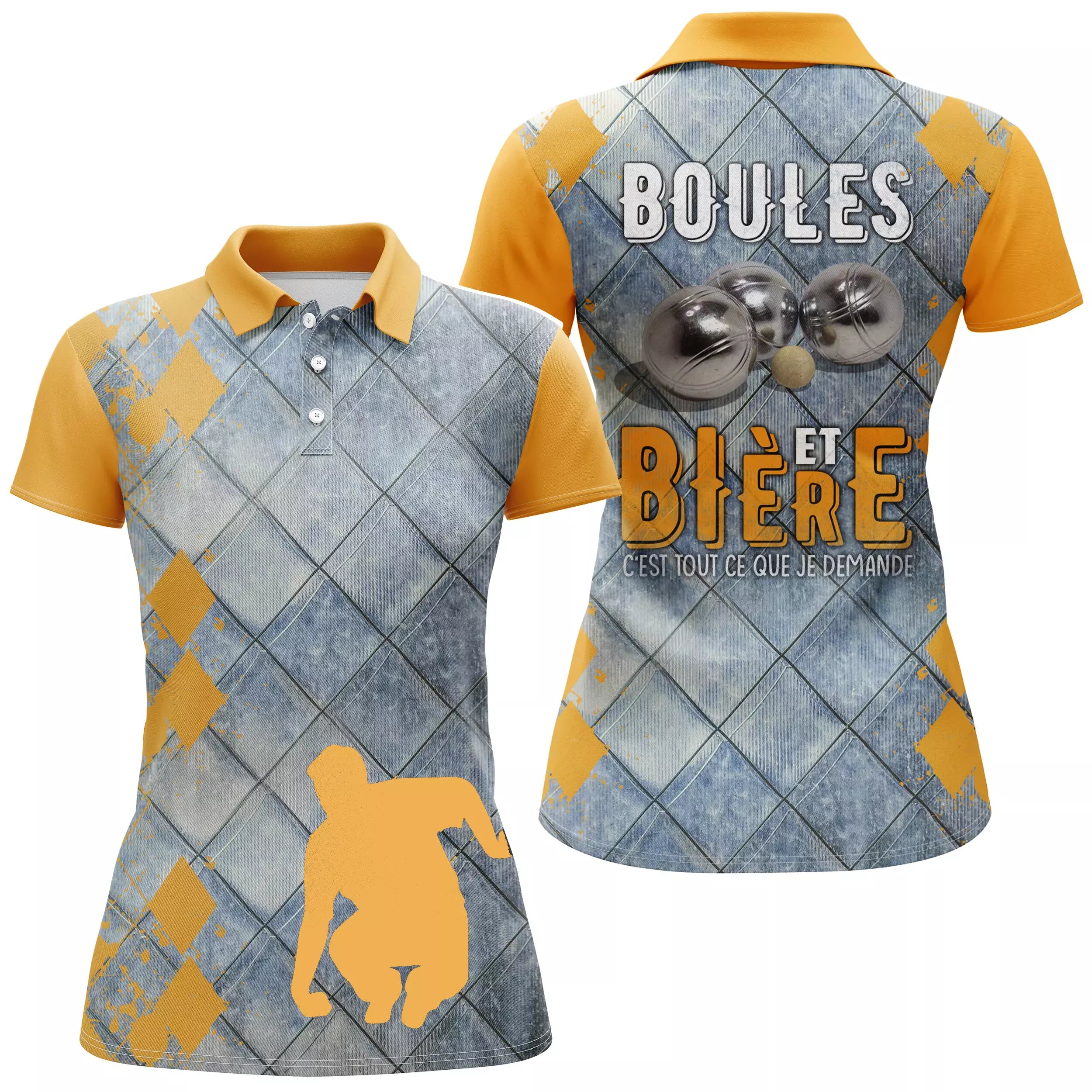 Polo Pétanque Homme Femme, Cadeau Humour Bouliste, Boules Et Bière - Tout Ce Que Je Demande - CT19112219