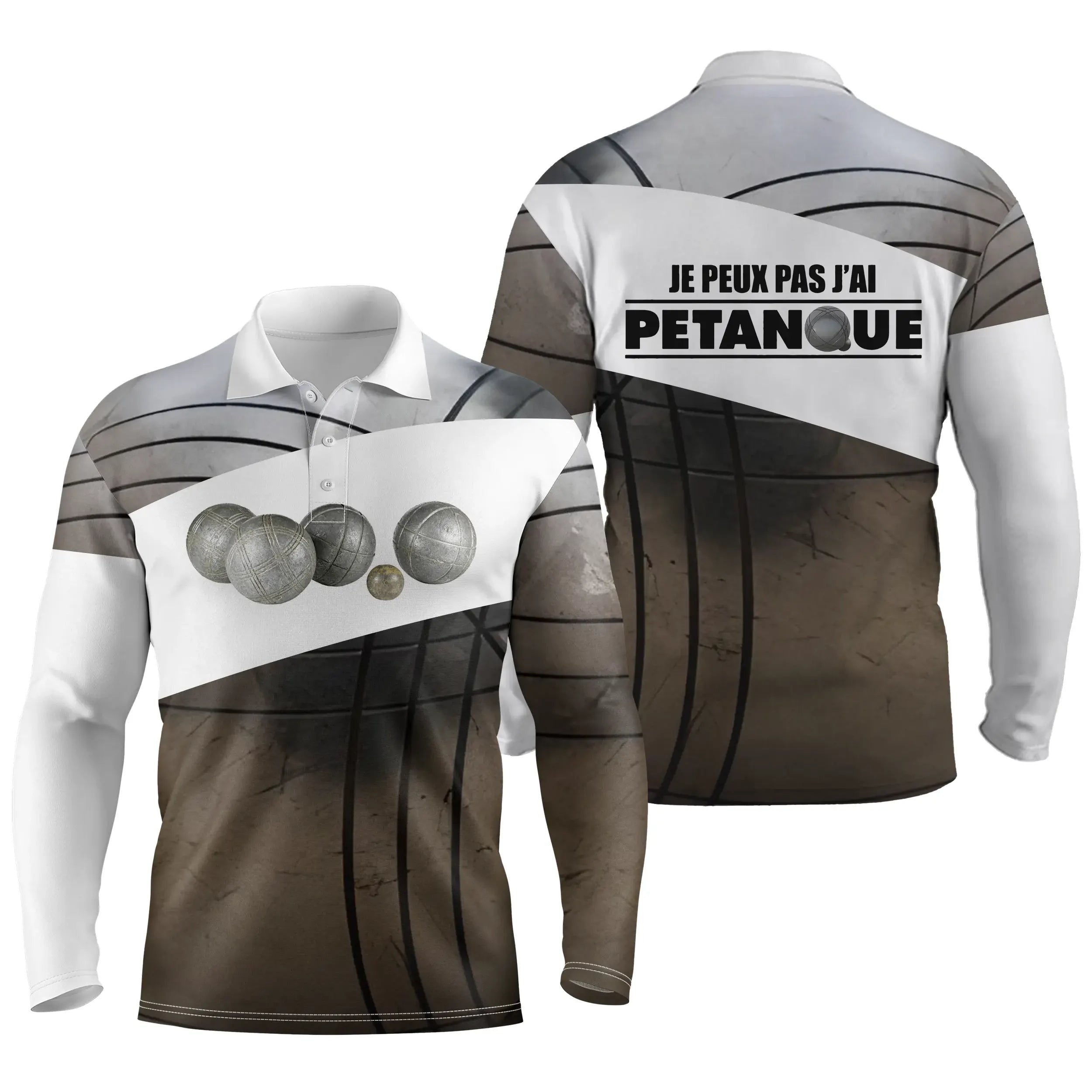 Polo Sport Homme Femme, Pétanque, Cadeau Humour Bouliste, J'Peux Pas J'ai Pétanque - CT19112218