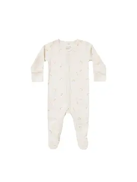 Quincy Mae - Ivory Ducks Full Snap Footies