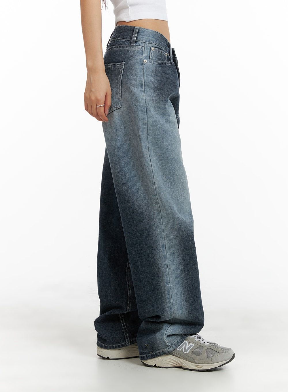 Recycled Wide Baggy Jeans (Unisex) CM425