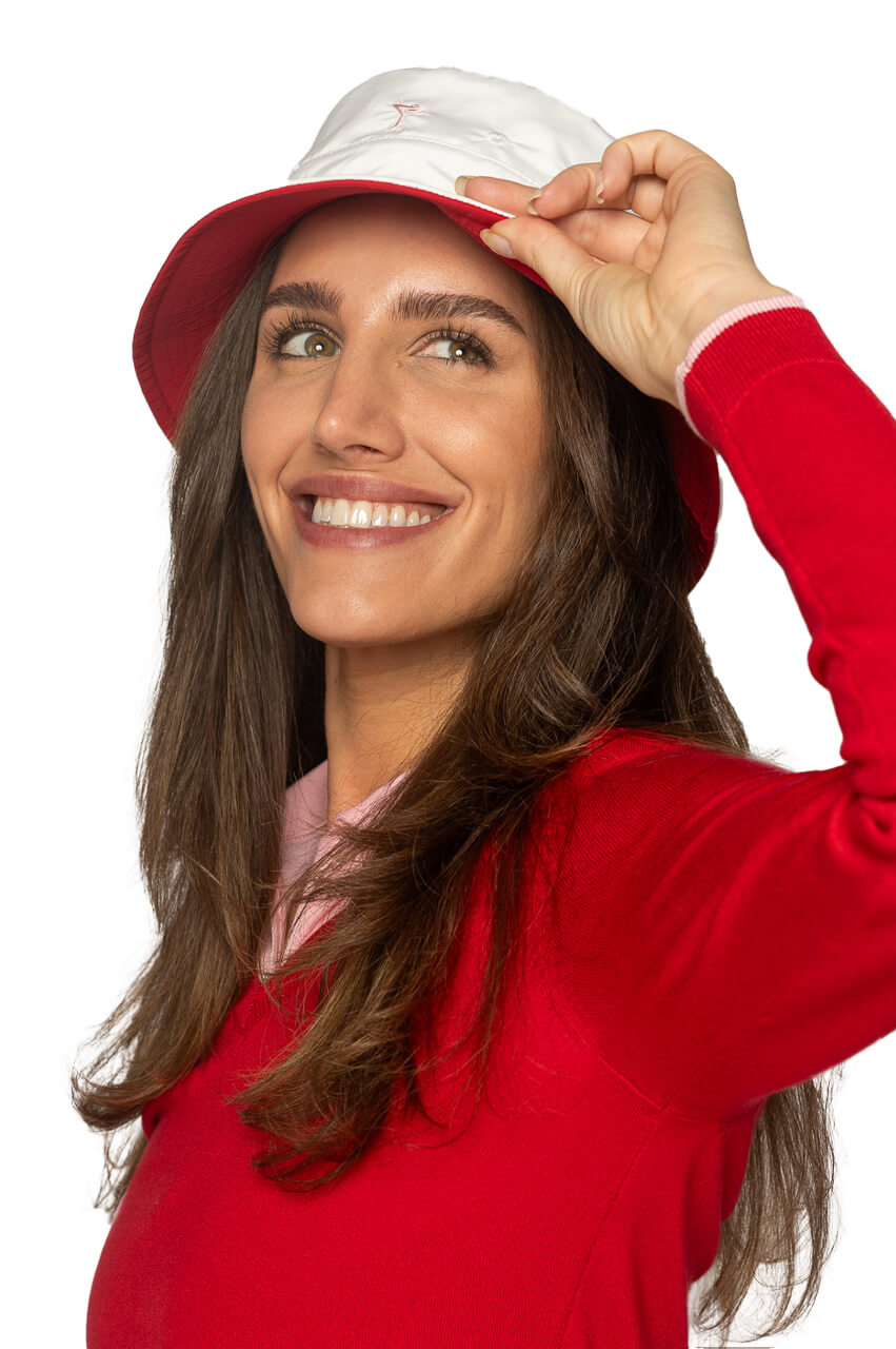 Red/White Reversible Bucket Hat