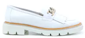 Regarde Le Ciel Off White Patent Loafer