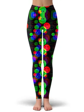 RGB Smile Glitch Leggings