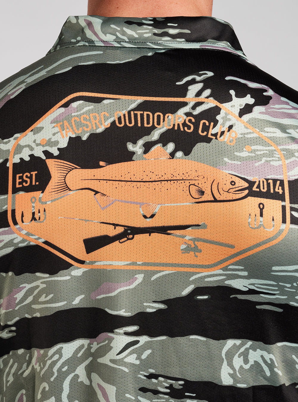 SALE - TACSRC Outdoors Fishing Jersey - Tiger Stripe