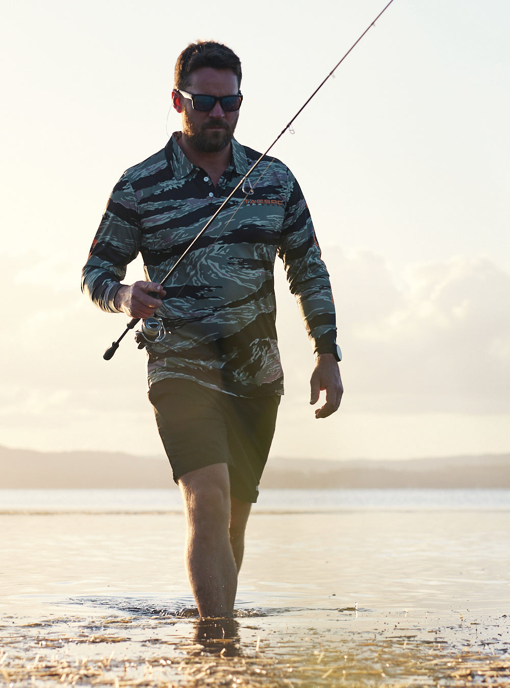 SALE - TACSRC Outdoors Fishing Jersey - Tiger Stripe