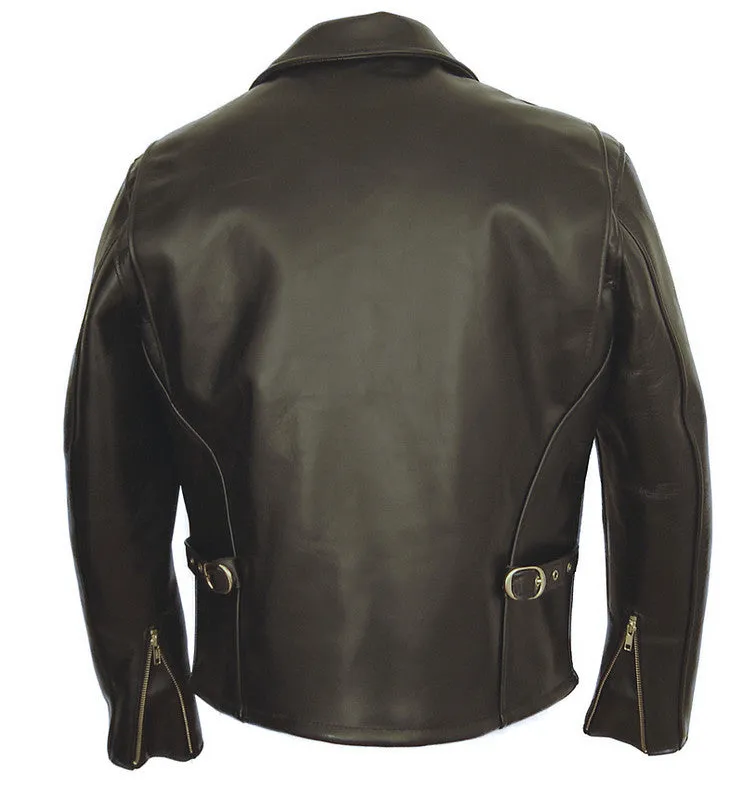 Schott NYC - 689H - Horsehide Racer Motorcycle Jacket - Black