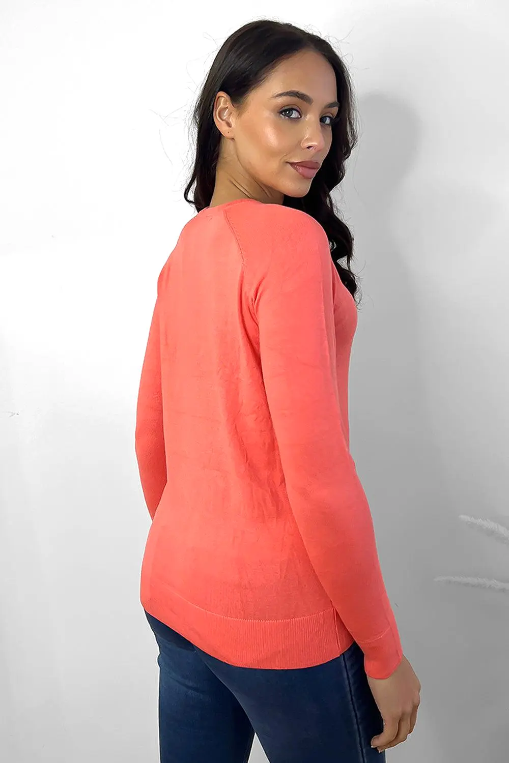 Scoop Neck Thin Knit Classic Pullover