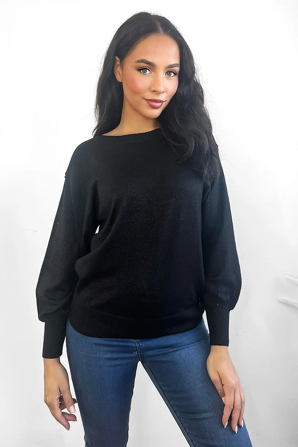 Shimmer Slouchy Fit Pullover