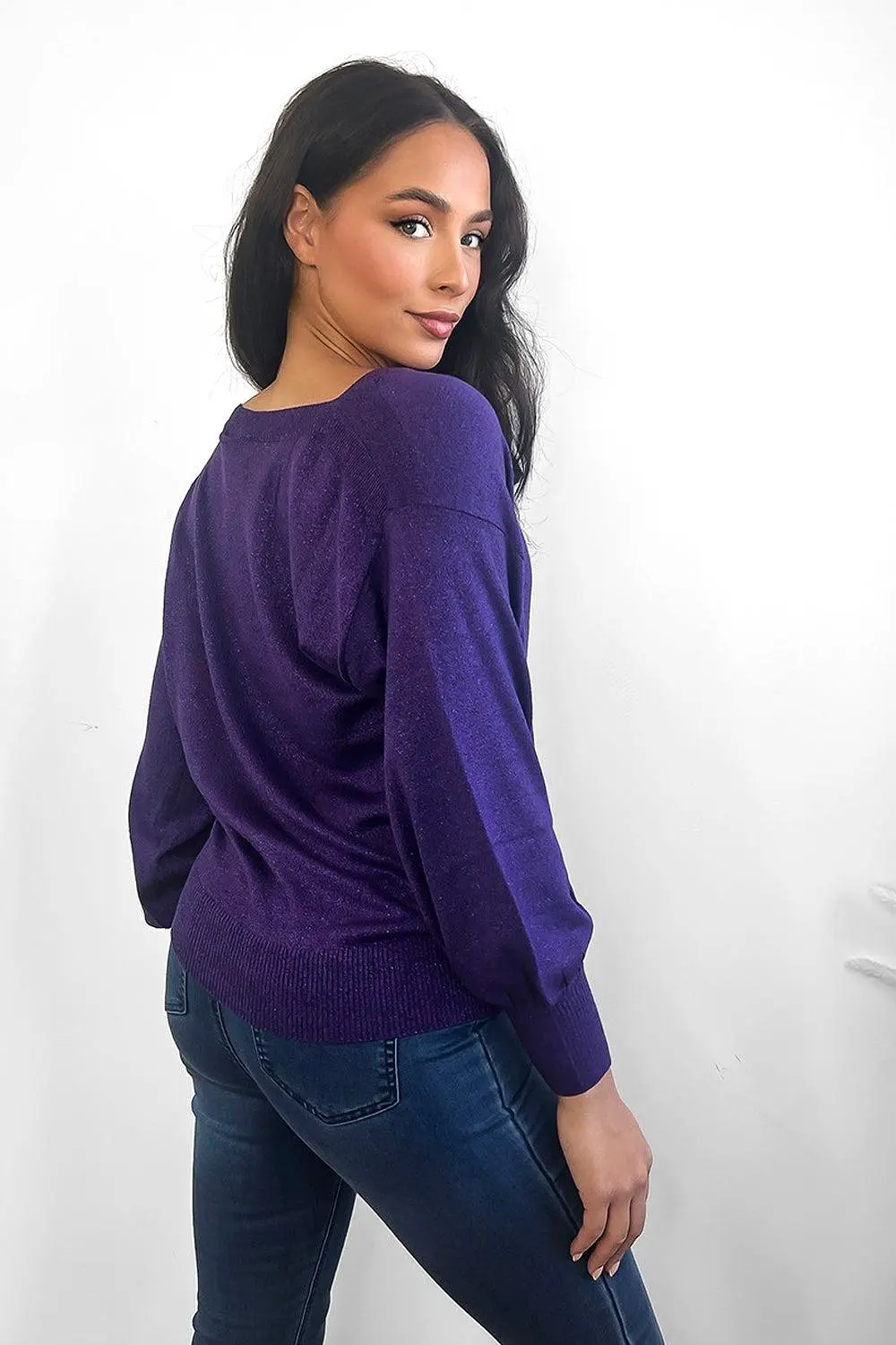 Shimmer Slouchy Fit Pullover