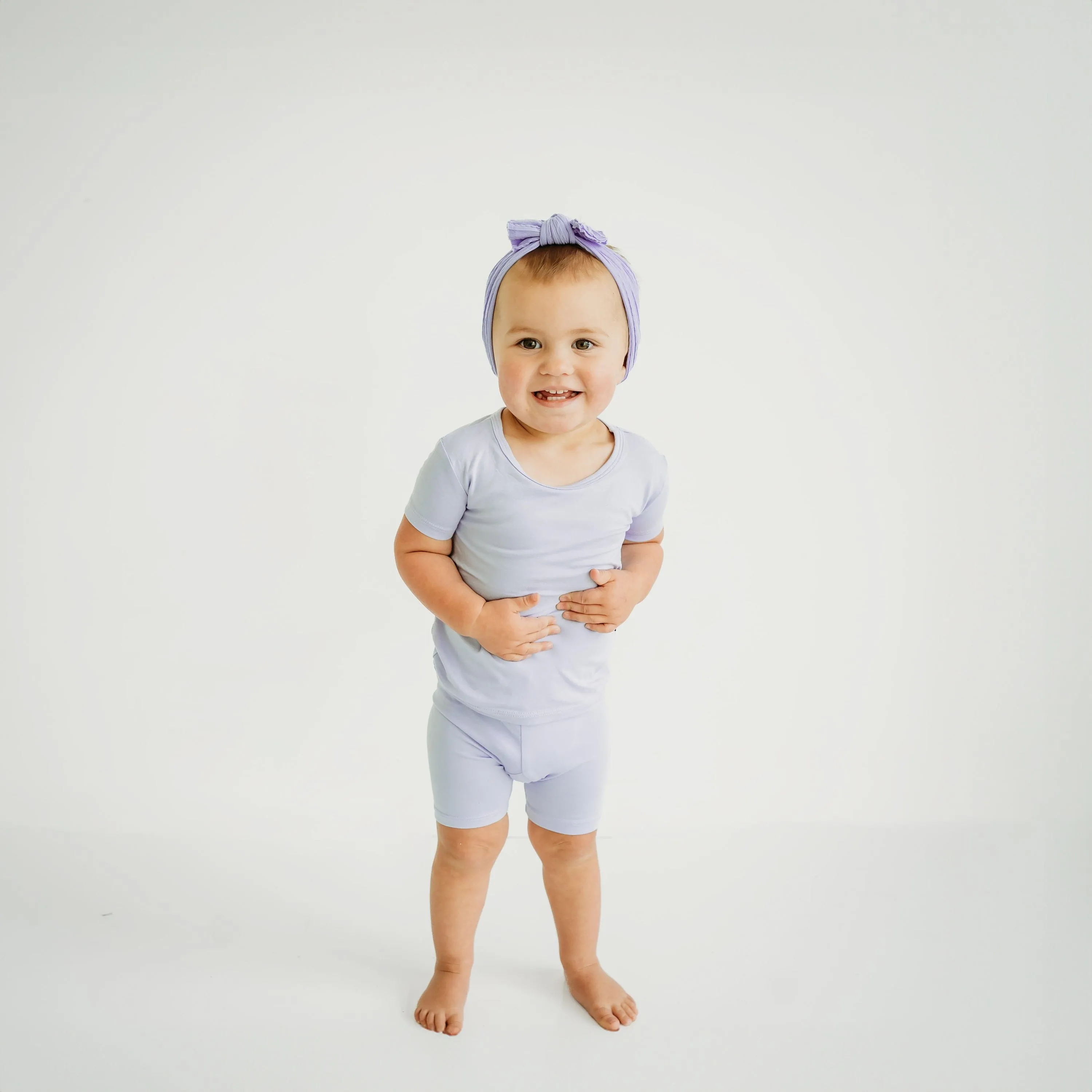 Short Sleeve Pajamas in Lilac