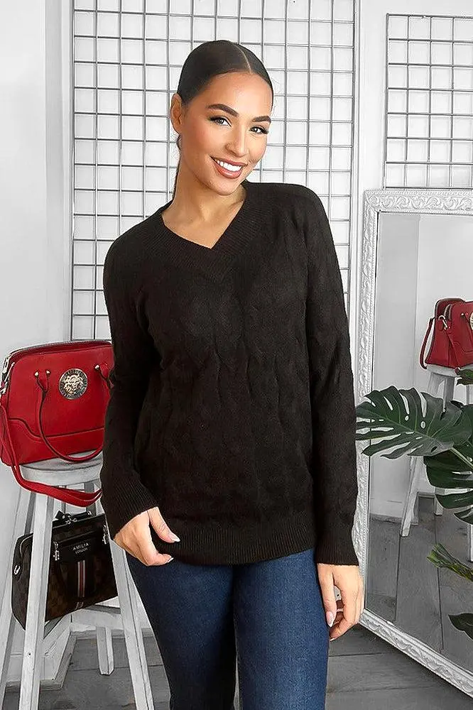 Soft Braid Knit Fisherman Style Pullover