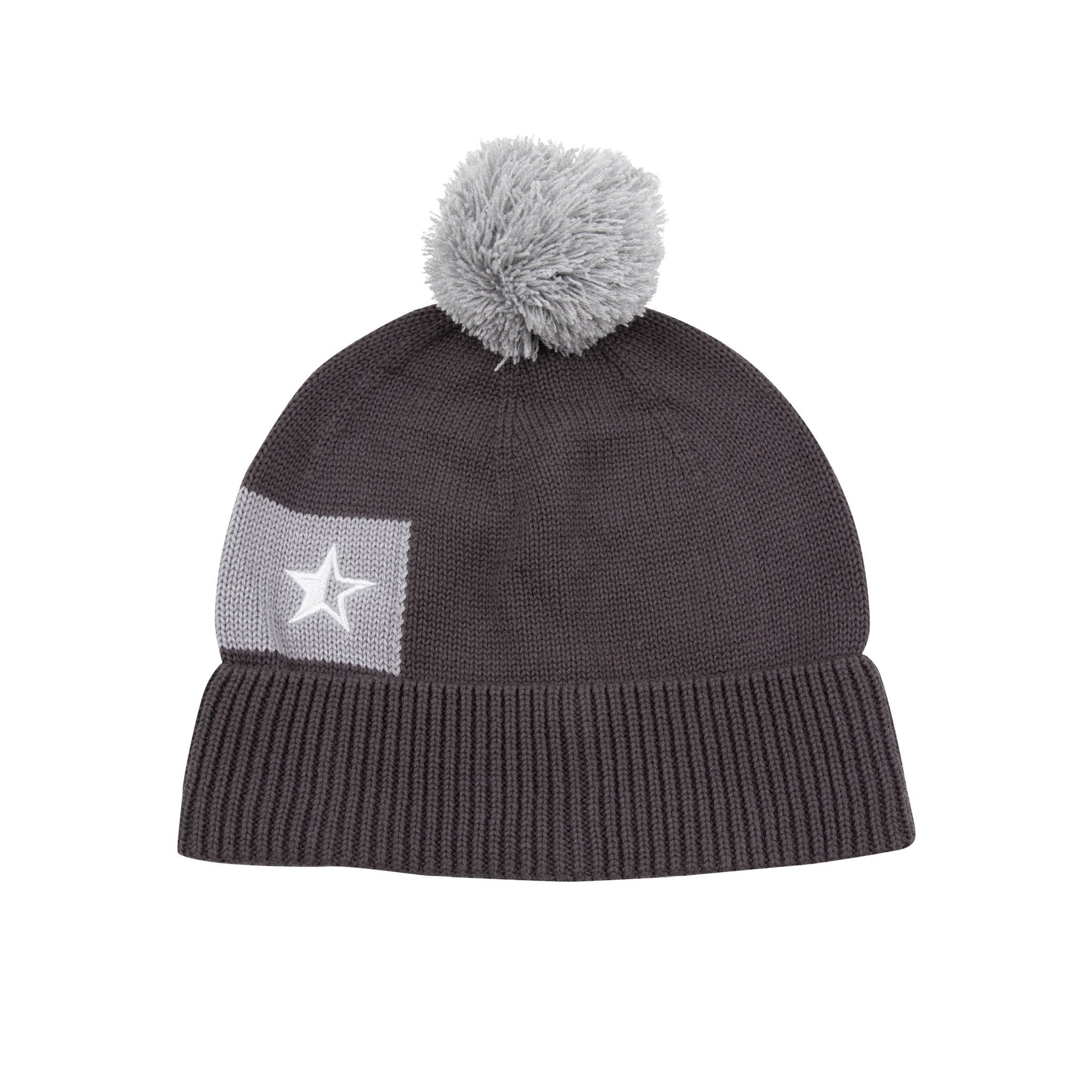 SOUNDER GOLF CHUNKY BOBBLE HAT - DARK GREY