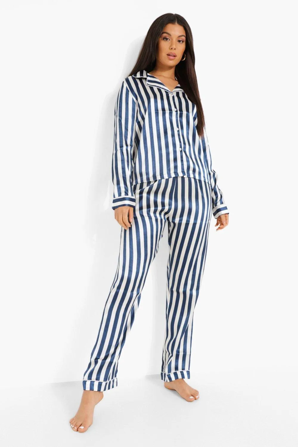 Striped Satin Pajamas