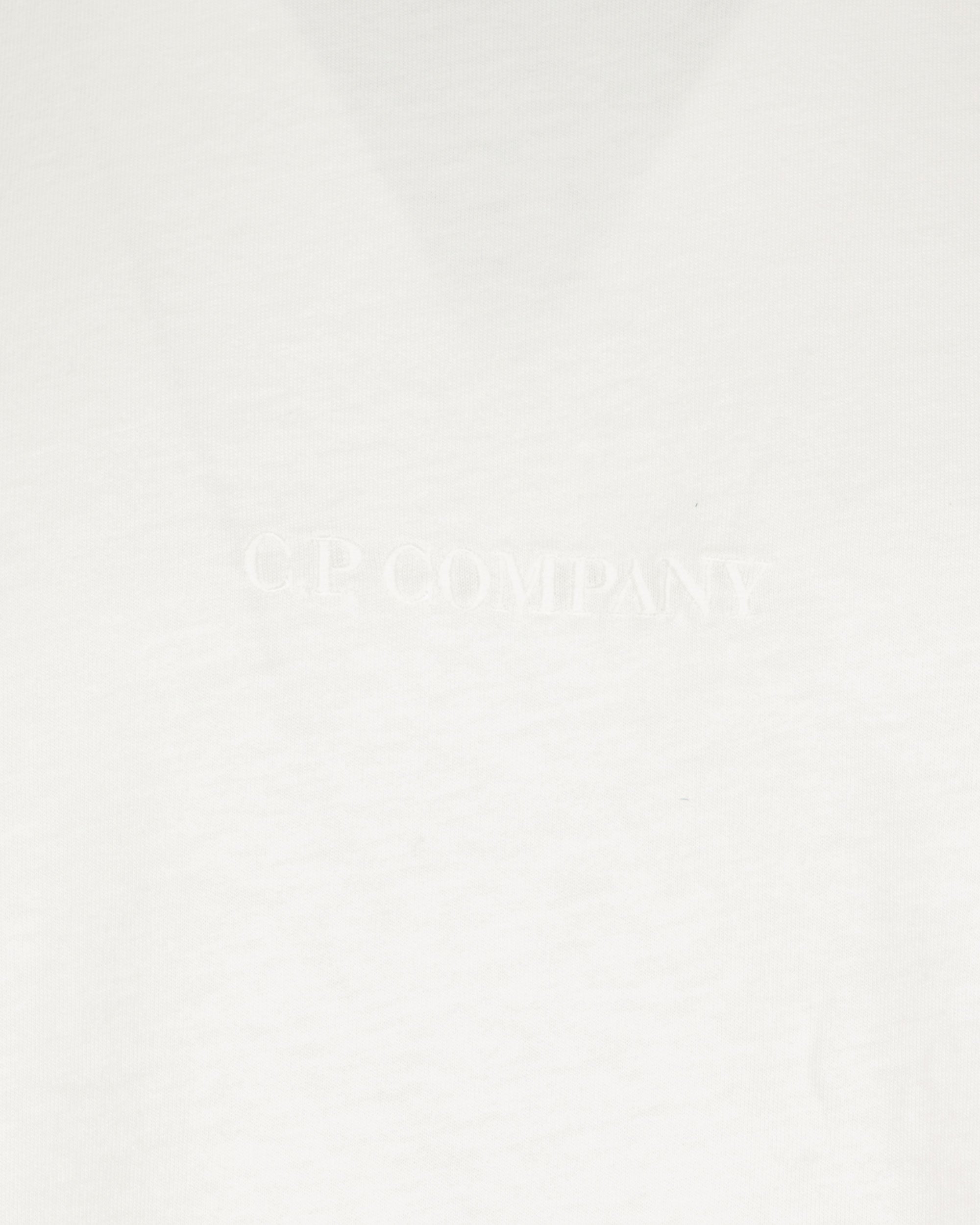 T-Shirt Uomo CP Company Jersey Logo Gauze White