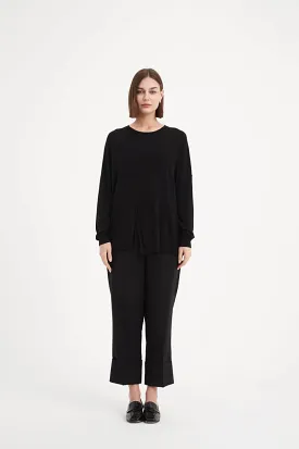 Tirelli - Split Detail Knit Top - Black