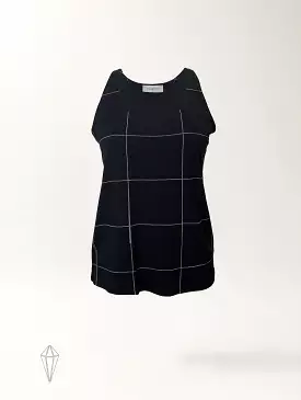 Tori Tank - Infinite Grid Rayon Jersey