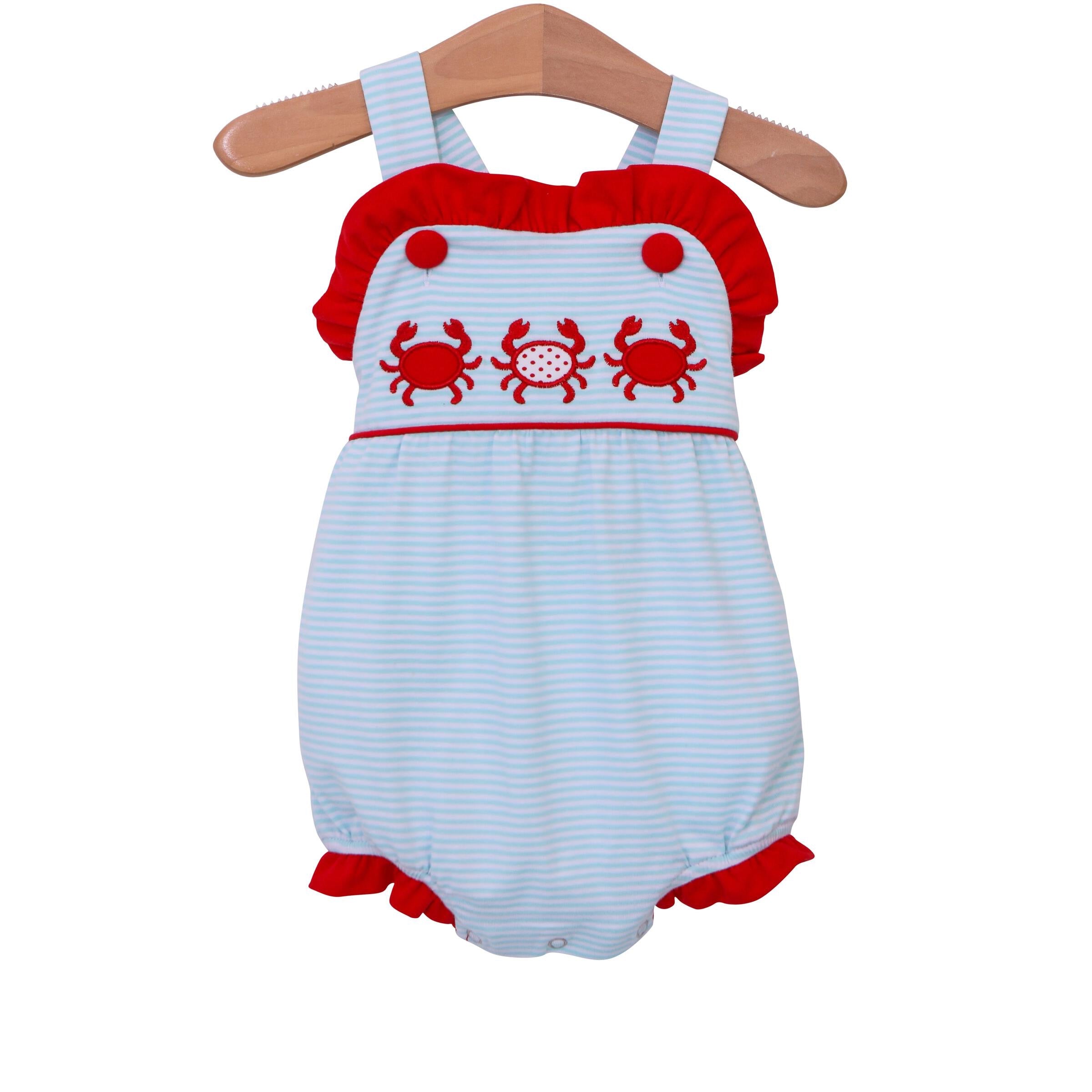 Trotter Street Kids - Crab Trio Ruffle Sun Suit