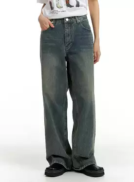 Urban Chic Washed Straight Unisex Jeans CM407