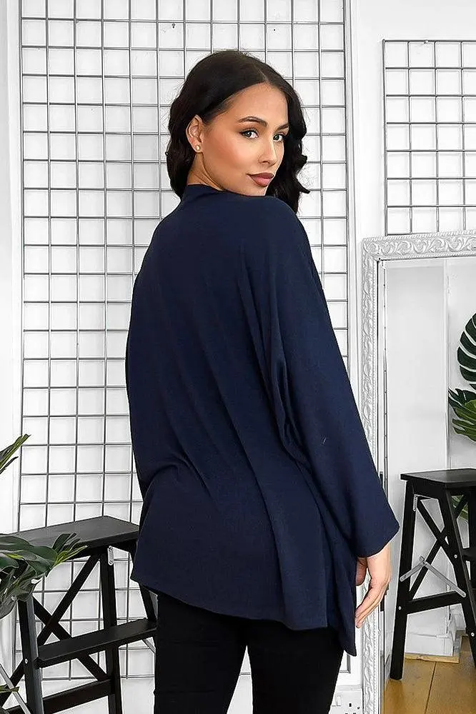 V-Neck Relaxed Fit Single Button Cardigan