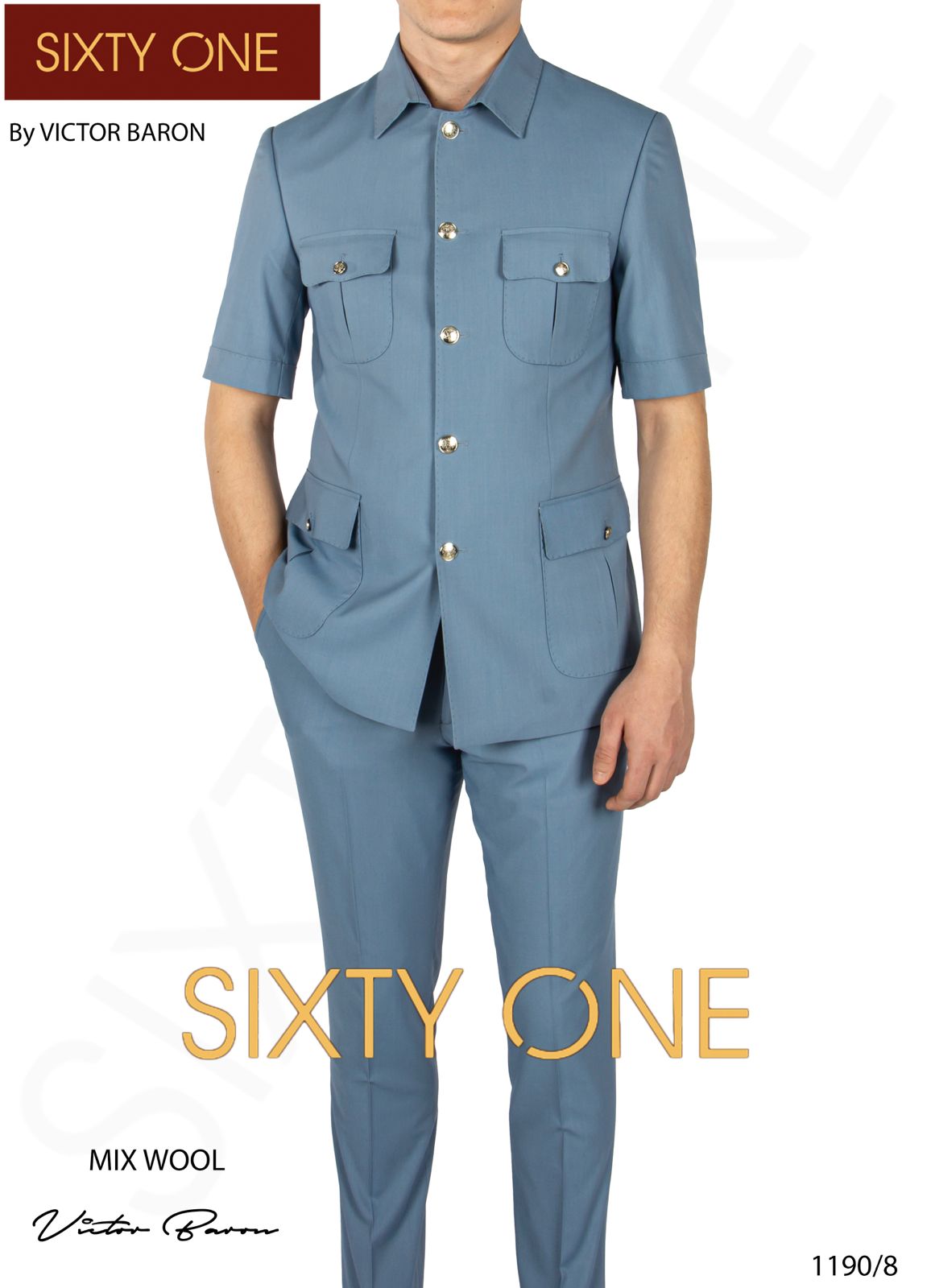 Victor Baron Turkish Short Sleeve Safari Suit