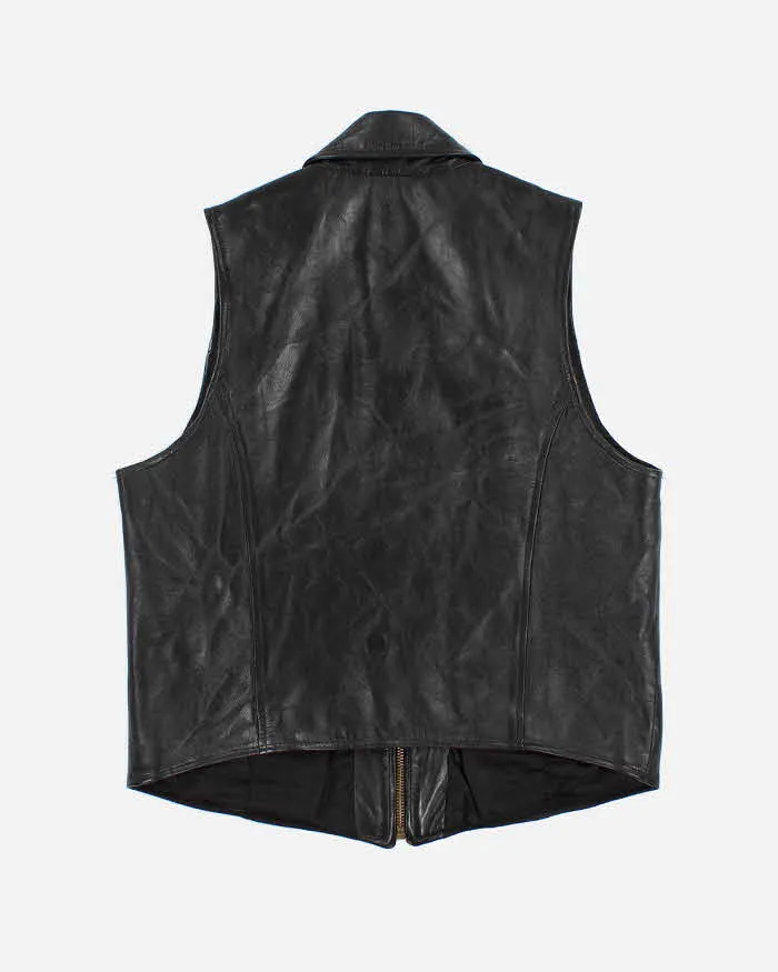 Vintage 90s Leather Vest - M