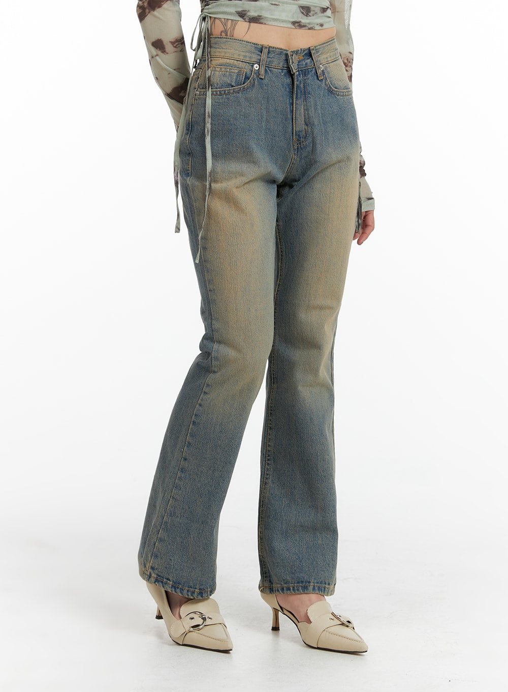 Washed Flared Jeans IF426