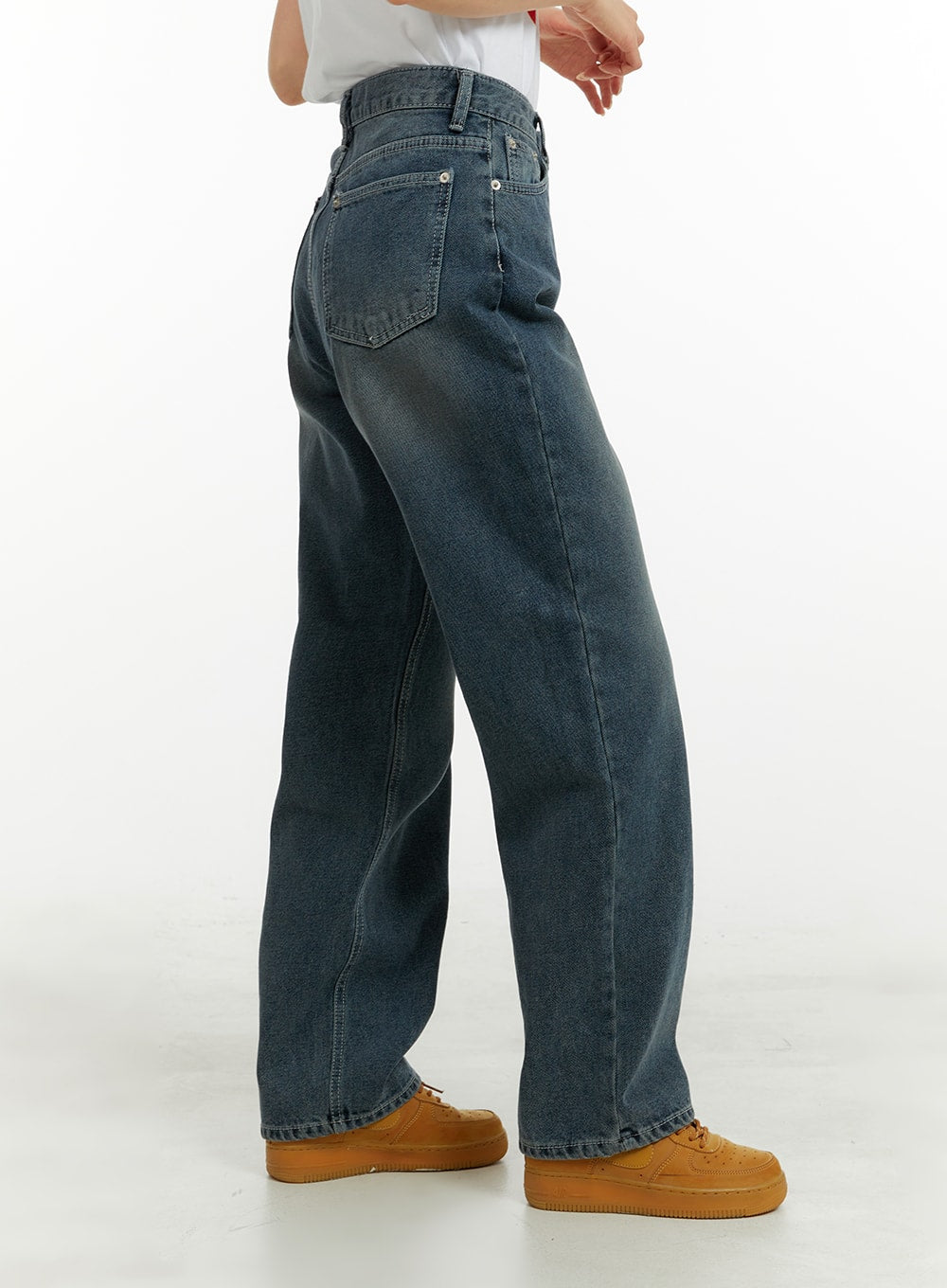 Washed Straight Jeans OA405