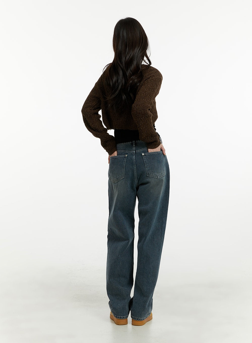 Washed Straight Jeans OA405