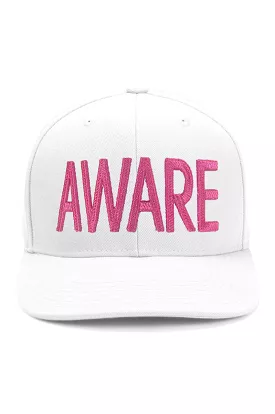 White AWARE Snapback Hat