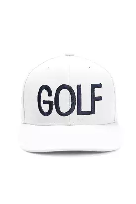 White GOLF Snapback Hat