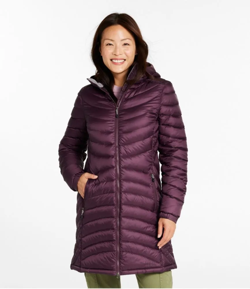 Women's Ultralight 850 Down Hooded Coat, Three-Quarter Length