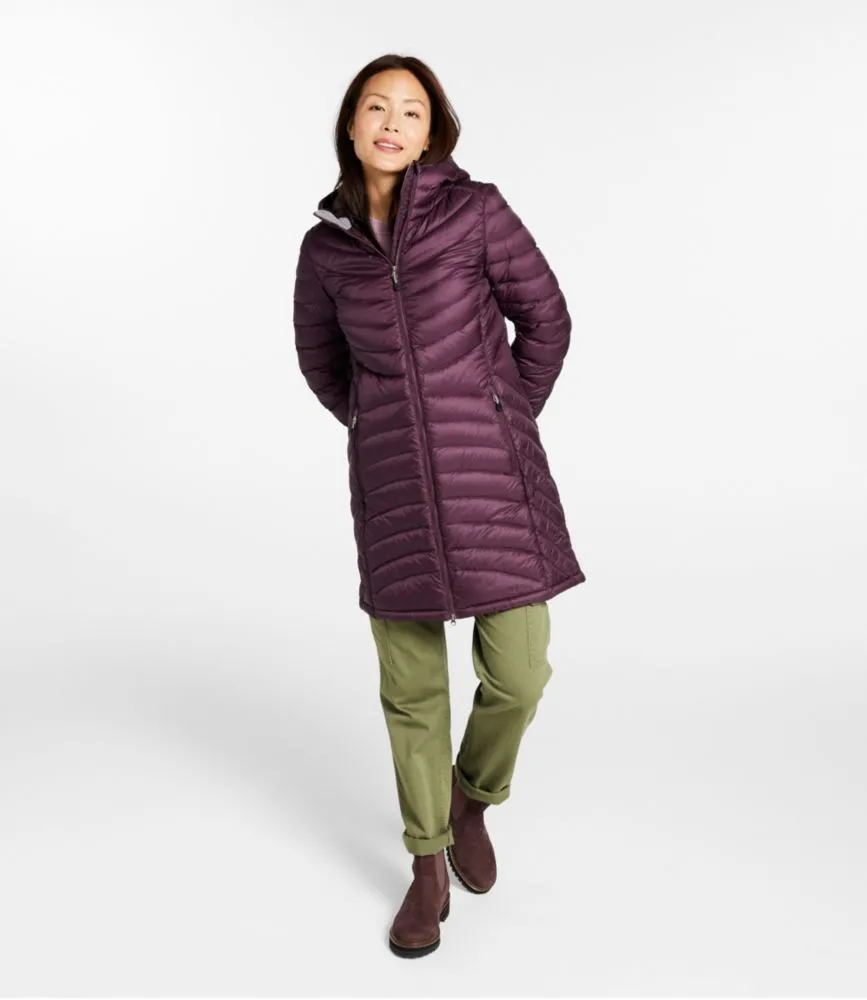 Women's Ultralight 850 Down Hooded Coat, Three-Quarter Length