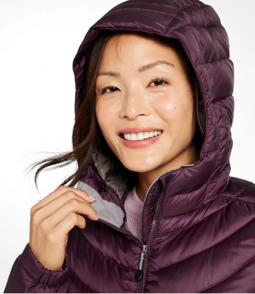 Women's Ultralight 850 Down Hooded Coat, Three-Quarter Length