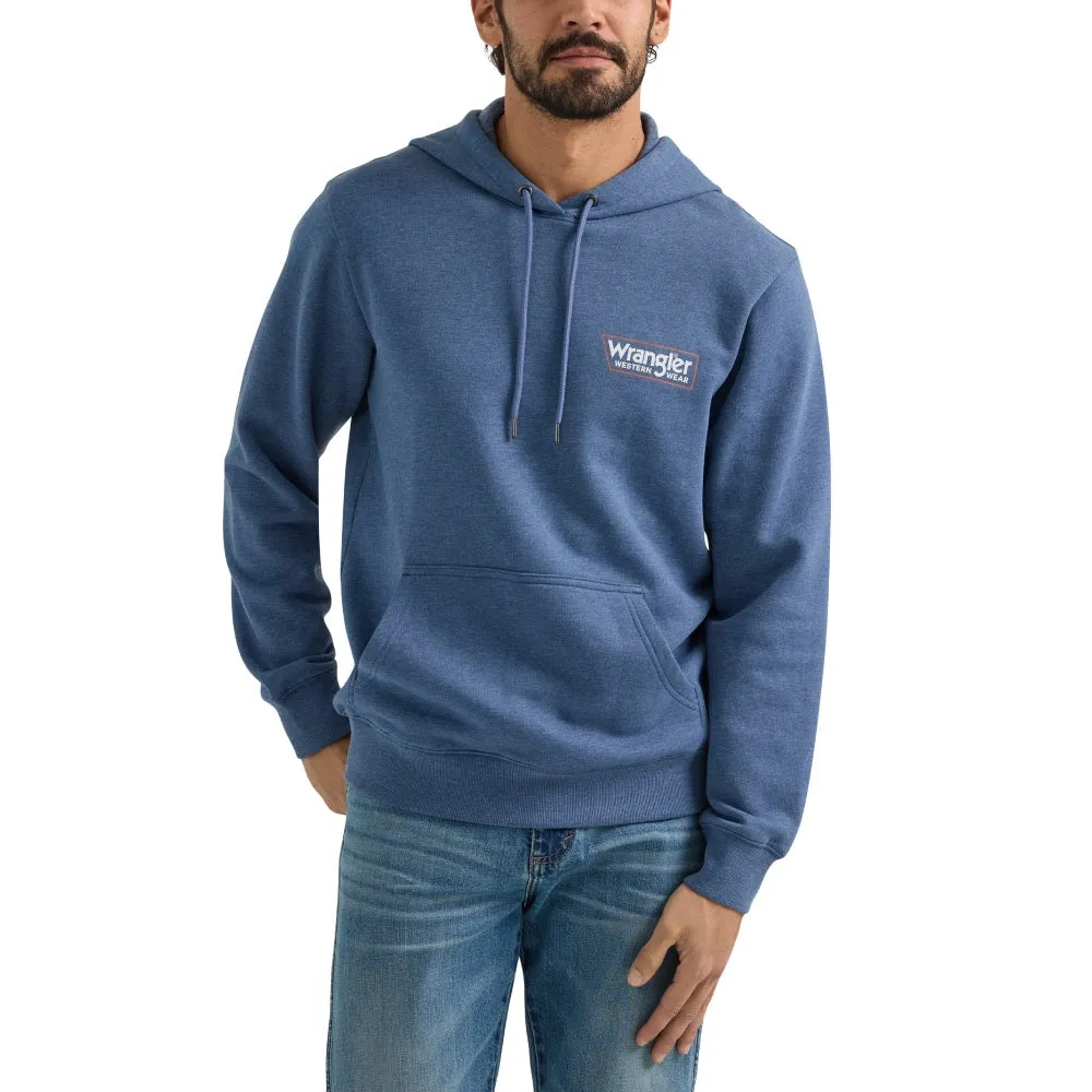 Wrangler Mens Western Hoodie Blue | Outerwear | Buy Now