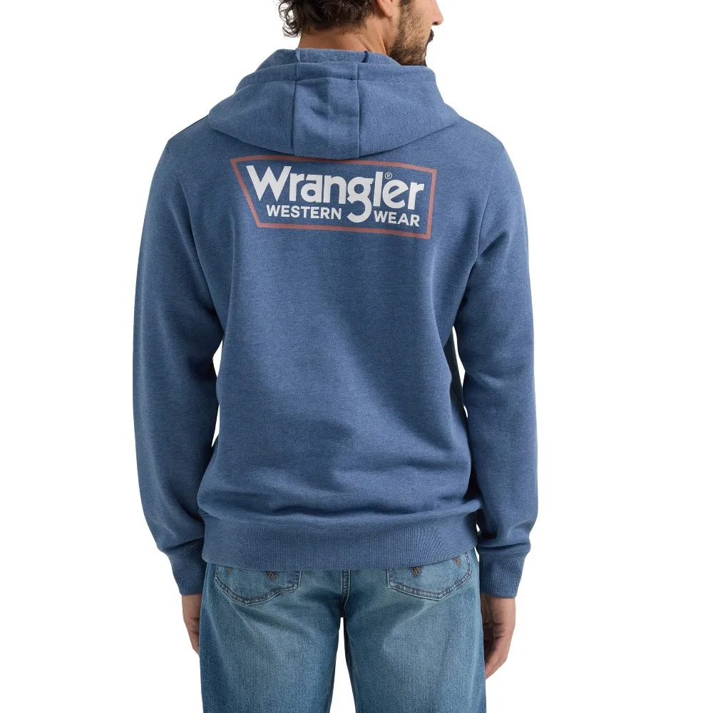 Wrangler Mens Western Hoodie Blue | Outerwear | Buy Now