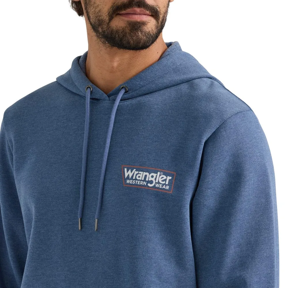 Wrangler Mens Western Hoodie Blue | Outerwear | Buy Now