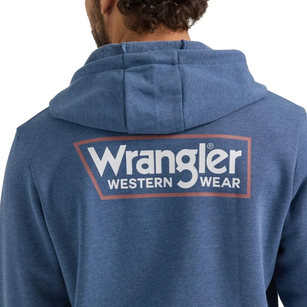 Wrangler Mens Western Hoodie Blue | Outerwear | Buy Now