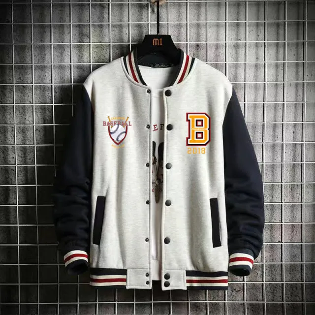 Xituodai New Arrival Letter Rib Sleeve Cotton Fashion Logo Single Breasted Casual Bomber Baseball Jacket Loose Cardigan Coat